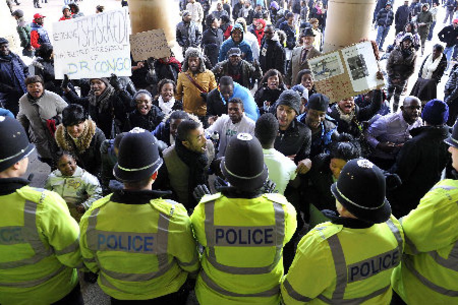 Congo protest: Hundreds march through Birmingham (UK)