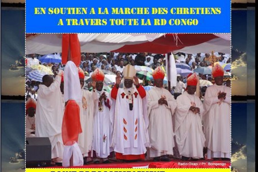 Belgique: Grande marche à Bruxelles en soutien à la marche des Chrétiens en RDC, le 16 février 2012