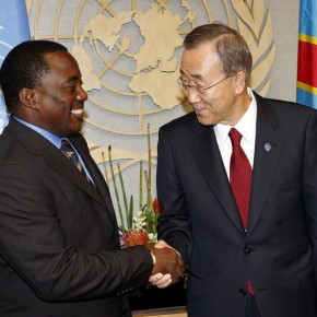 Joseph Kabila et Ban Ki-Moon aux Nations Unies, NY