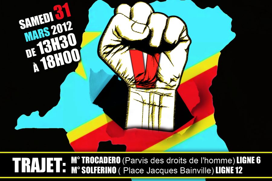 France: Grande marche « Kabila, crédit épuisé – Solde insuffisant pour diriger la RD Congo », le 31 mars 2012 à Paris