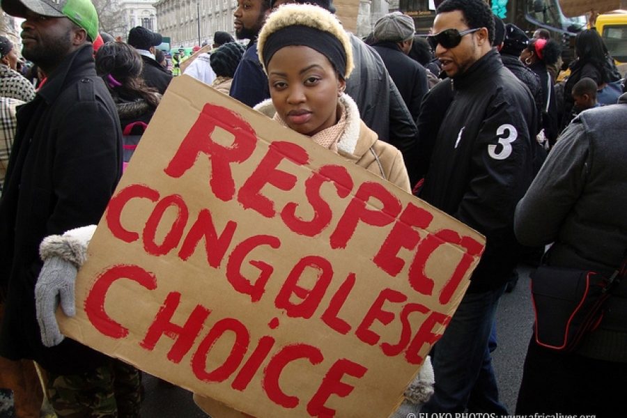 UK: Congolese demonstration at the London Stock Exchange, 8th March 2012