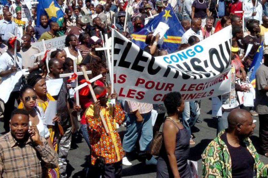 Manifestation de Congolais devant l’ambassade du Rwanda à Bruxelles