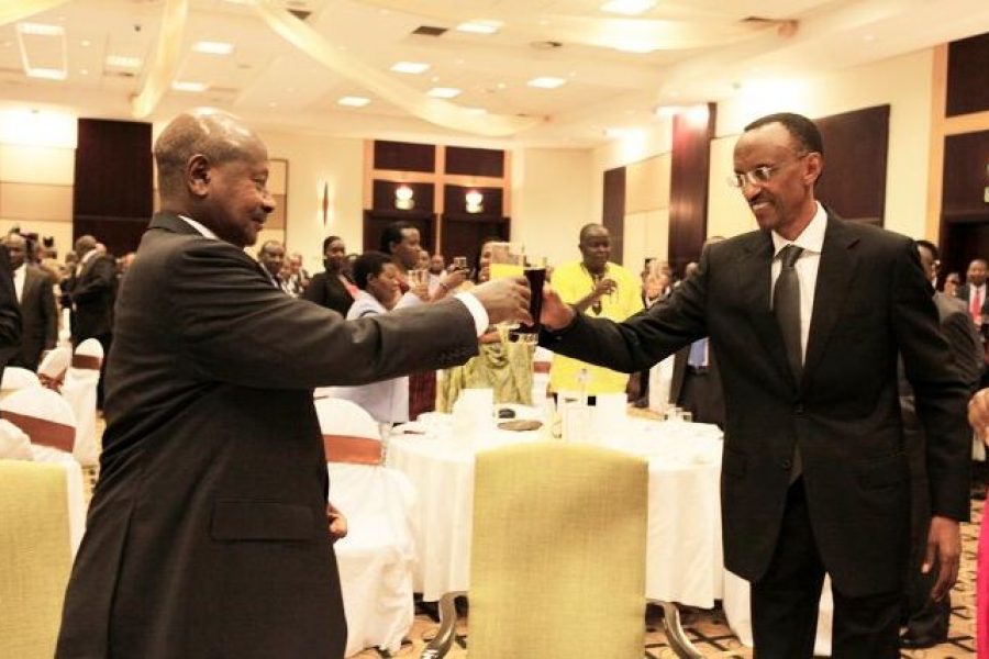 Kagame on a Special visit to Uganda begging for another service