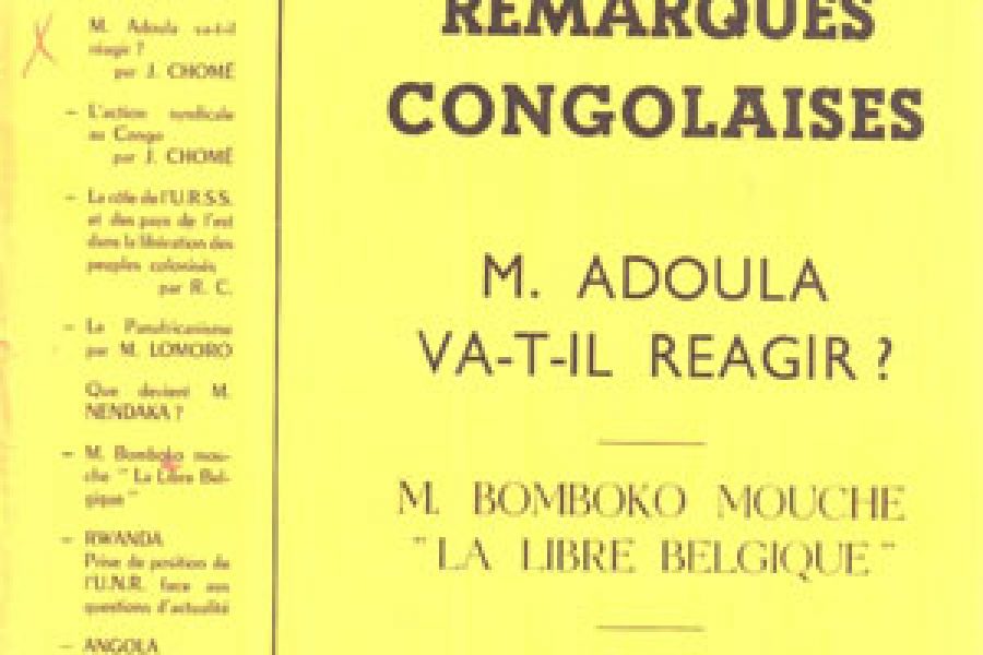 La revue « Remarques Congolaises », 1962