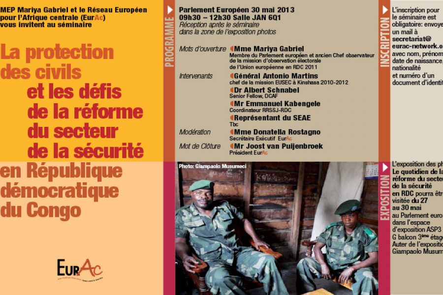 « La protection des civils et les défis de la réforme  du secteur de la sécurité en RDC » – le 30 mai 2013 à Bruxelles