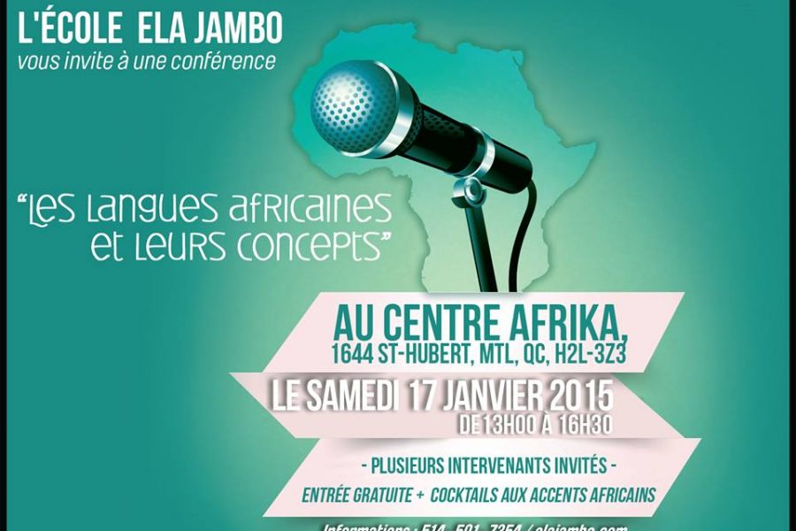 Conférence : Les langues africaines et leurs concepts – Le 17 janvier 2015 à Montréal