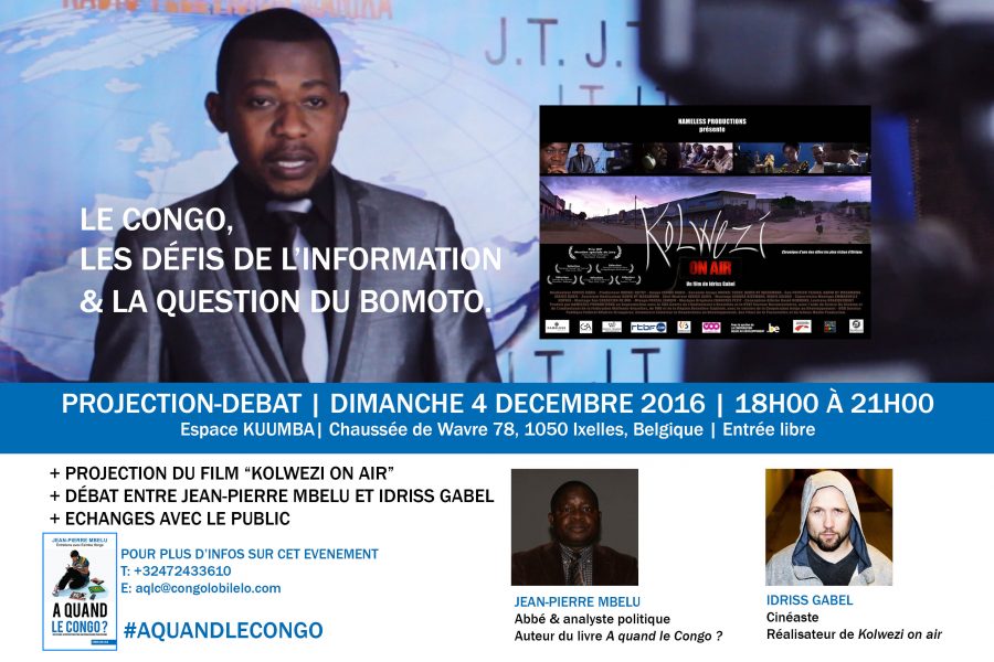 Projection – Débat à Bruxelles : Le Congo, les défis de l’information et la question du Bomoto