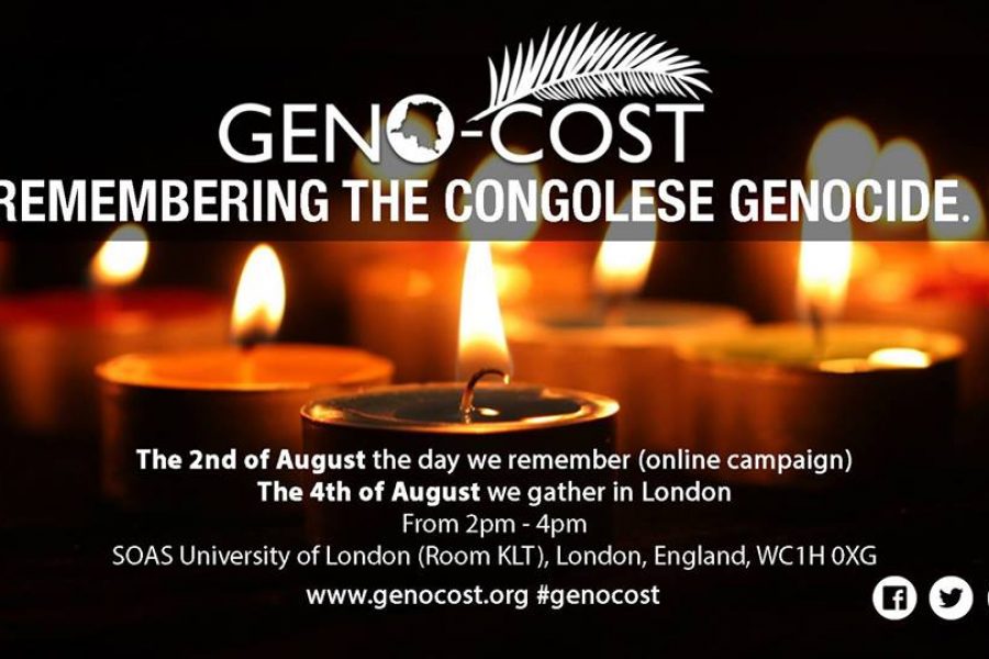 Geno-Cost 2018 – Un jour de commémoration et de réflexion – 4 août à Londres