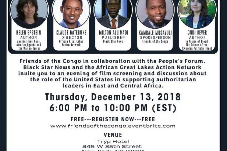 Conference – The « New Breed » of African Leaders: US Backed – NYC – 13/12/2018